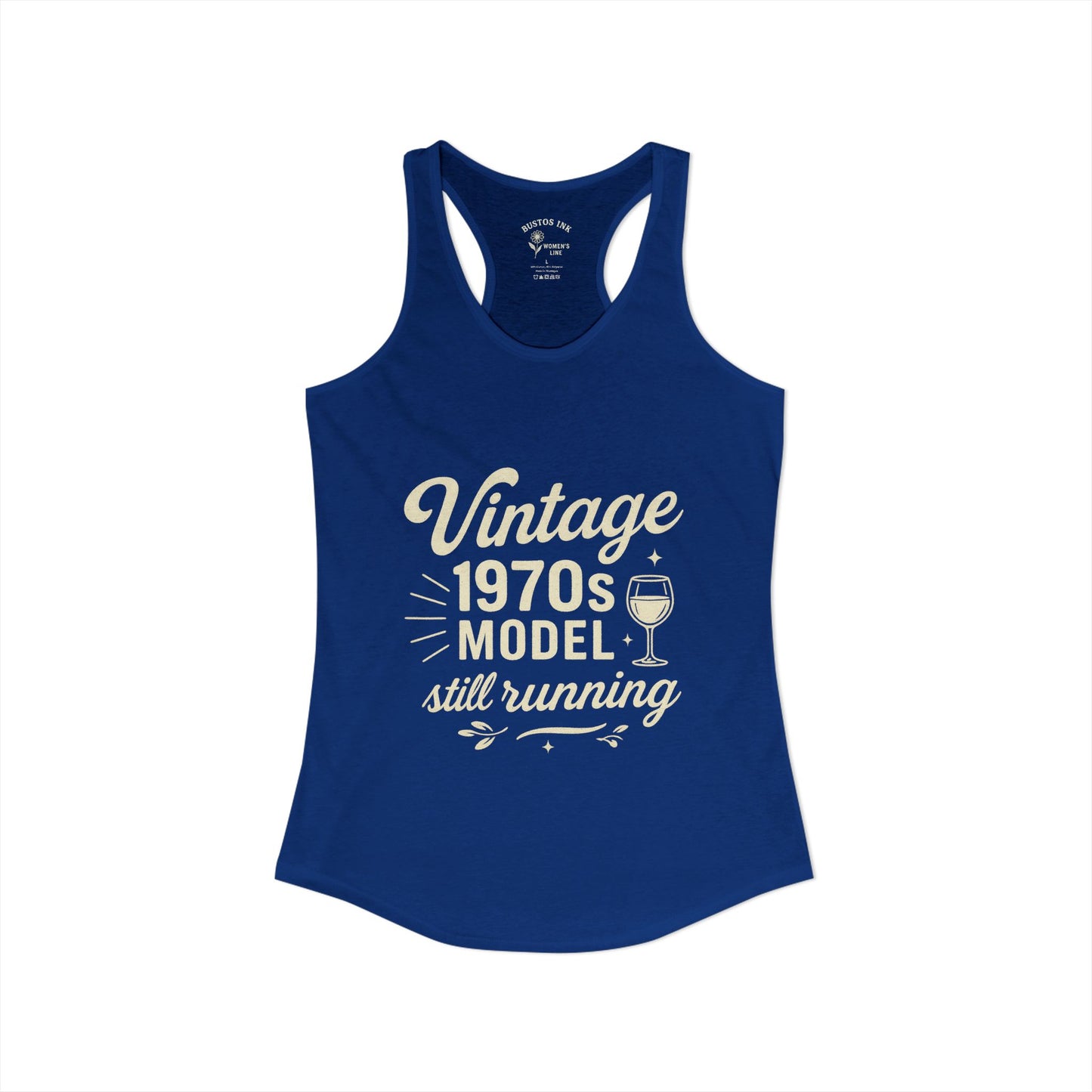Women's "Vintage 70's Model Still Running" -  Racerback Tank