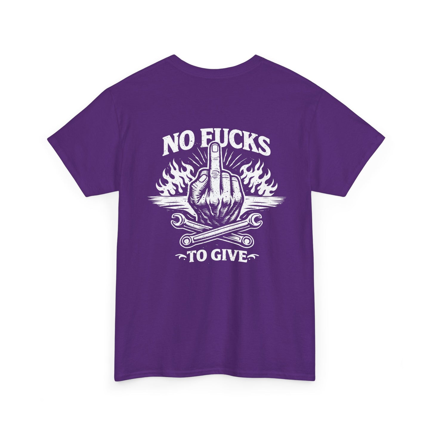 No Fucks To Give T-Shirt — Middle Finger Flame Graphic Tee