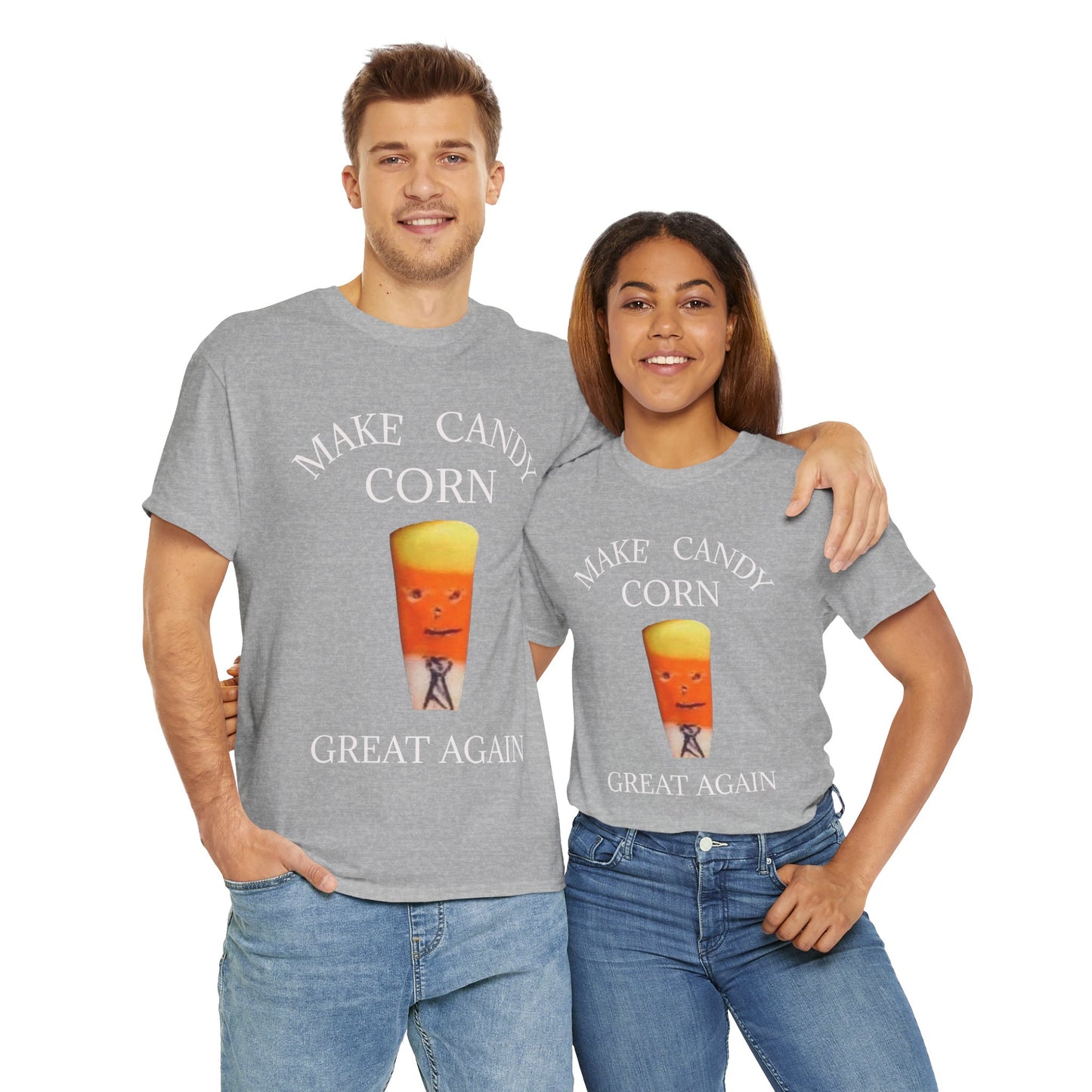 Halloween Tee, Funny Candy Corn Unisex Heavy Cotton T-Shirt