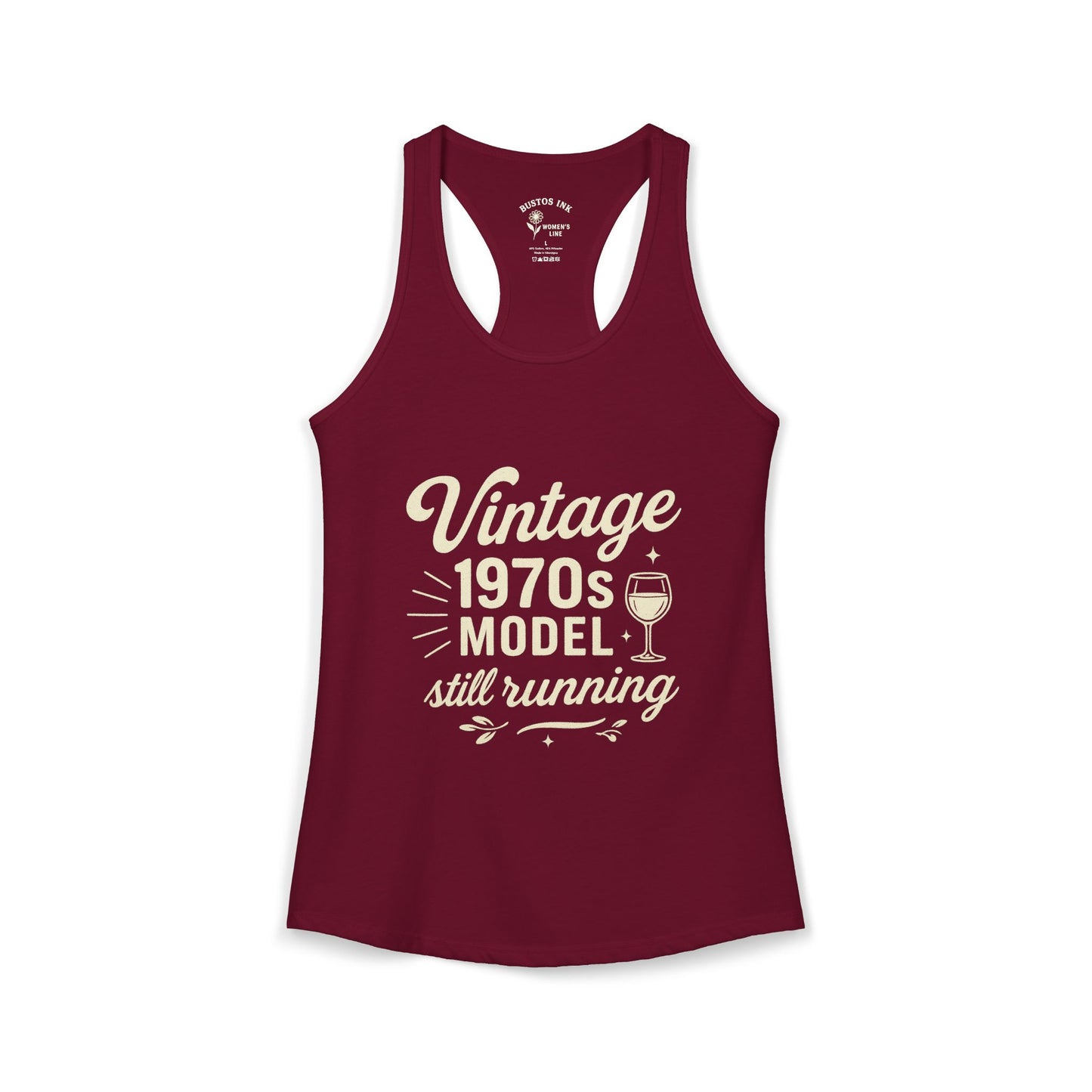 Women's "Vintage 70's Model Still Running" -  Racerback Tank
