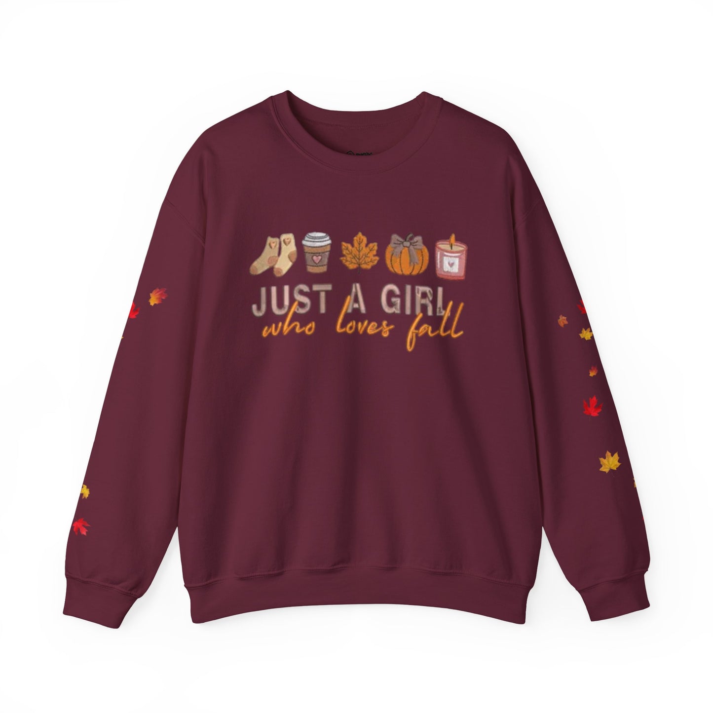 Cozy Fall Sweatshirt, Just a Girl Who Loves Fall, Comfy Crewneck Sweatshirt