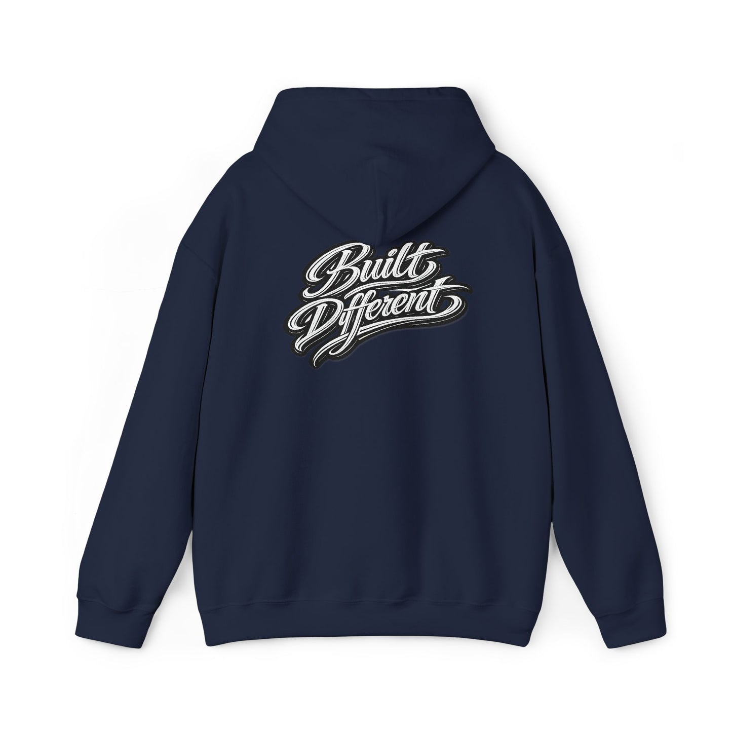 Built Different Hoodie — Vintage Script Logo Pullover