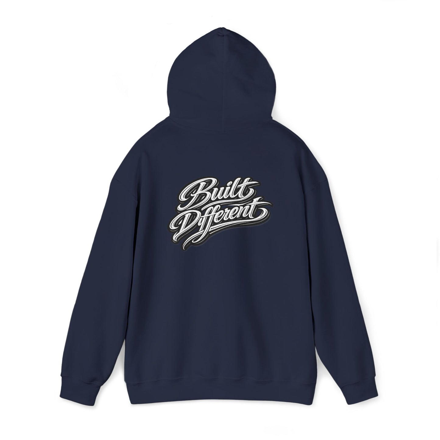 Built Different Hoodie — Vintage Script Logo Pullover
