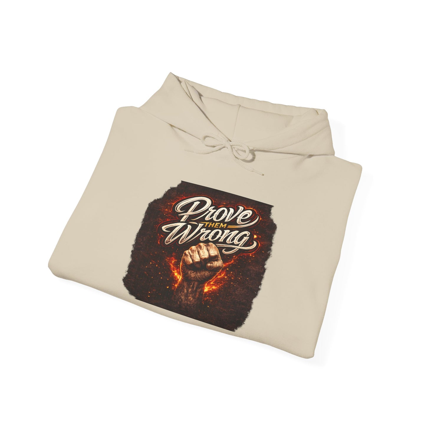 Prove them Wrong Hoodie — Motivational Vintage Fire Graphic Sweatshirt