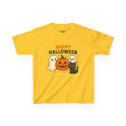 Kids Halloween Tee, Fun Halloween Shirt, Ghosts and Pumpkin Design, Spooky Kids T-Shirt, Fall Festival Apparel, Halloween Costume Tee