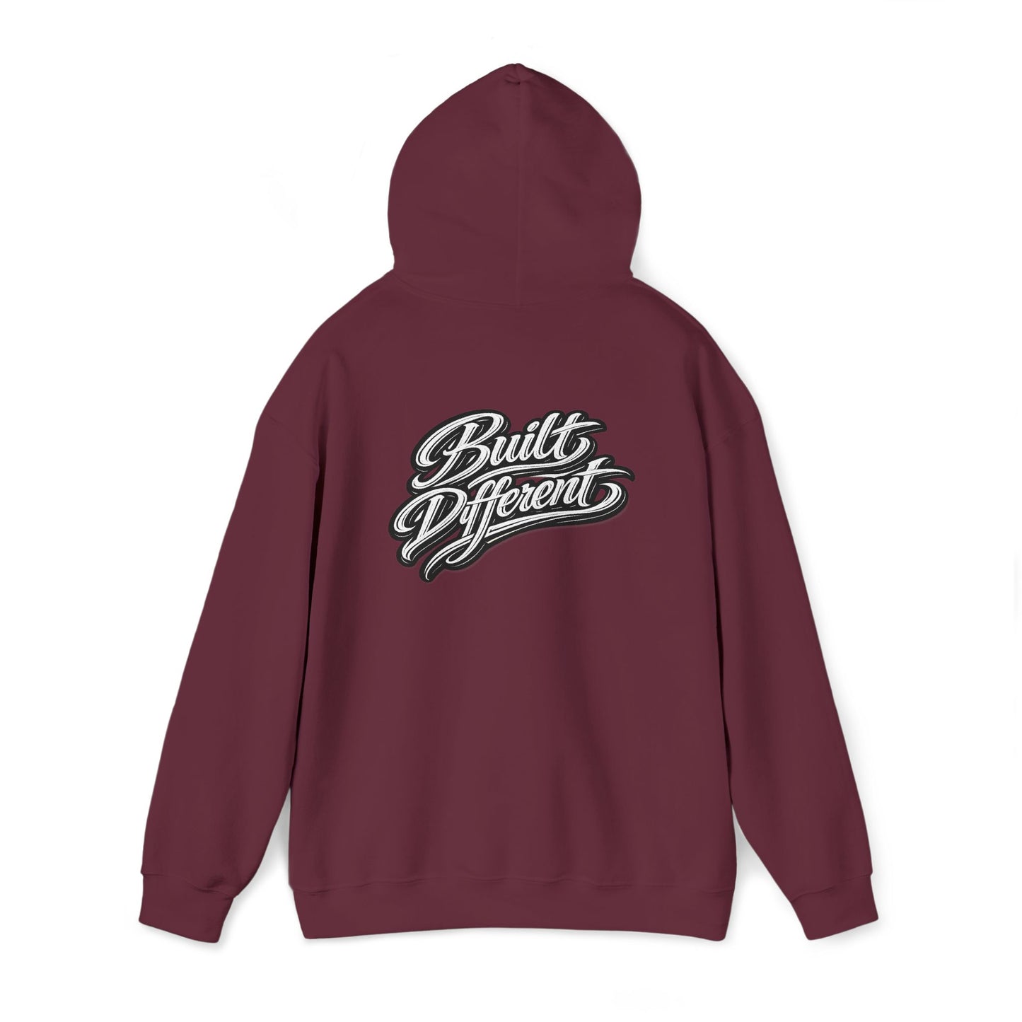 Built Different Hoodie — Vintage Script Logo Pullover