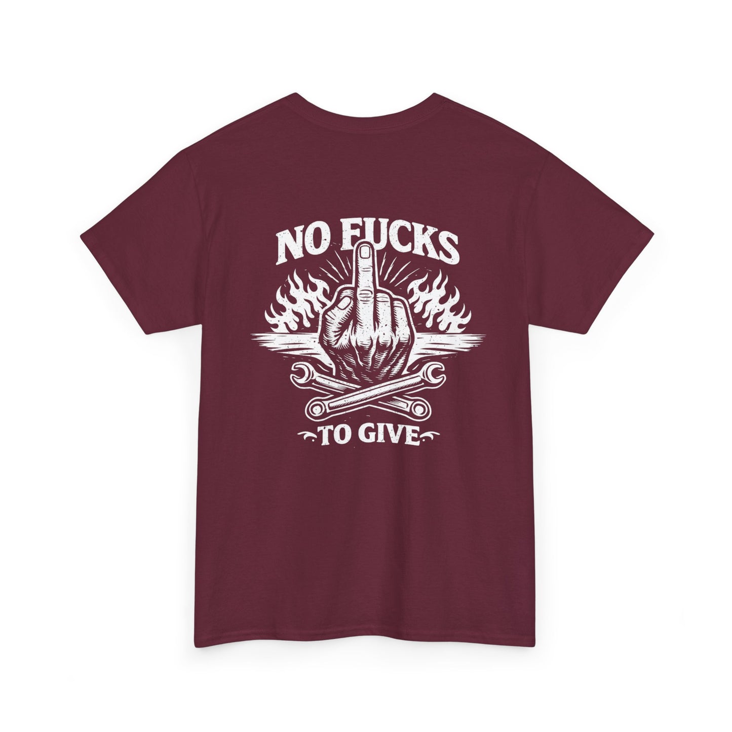 No Fucks To Give T-Shirt — Middle Finger Flame Graphic Tee