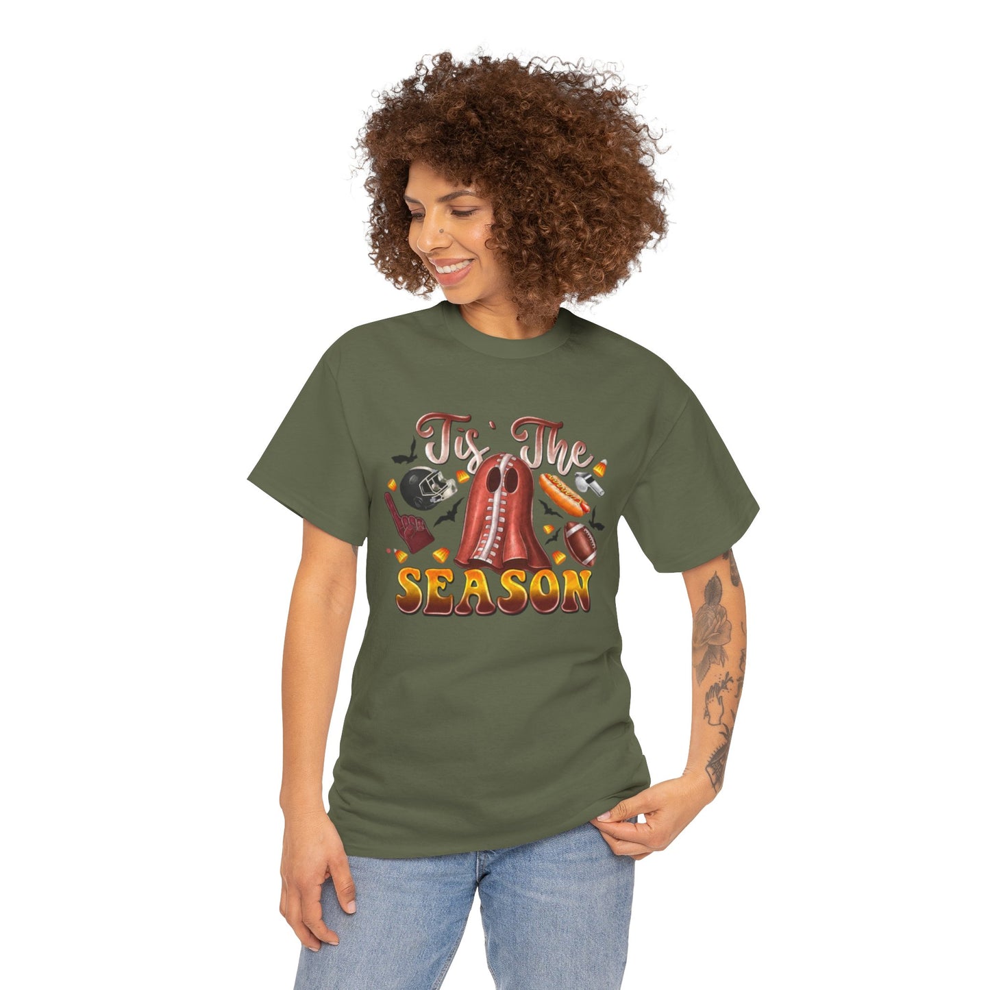 Tis The Season Womens Fall Festive Cotton Short Sleeve Tee