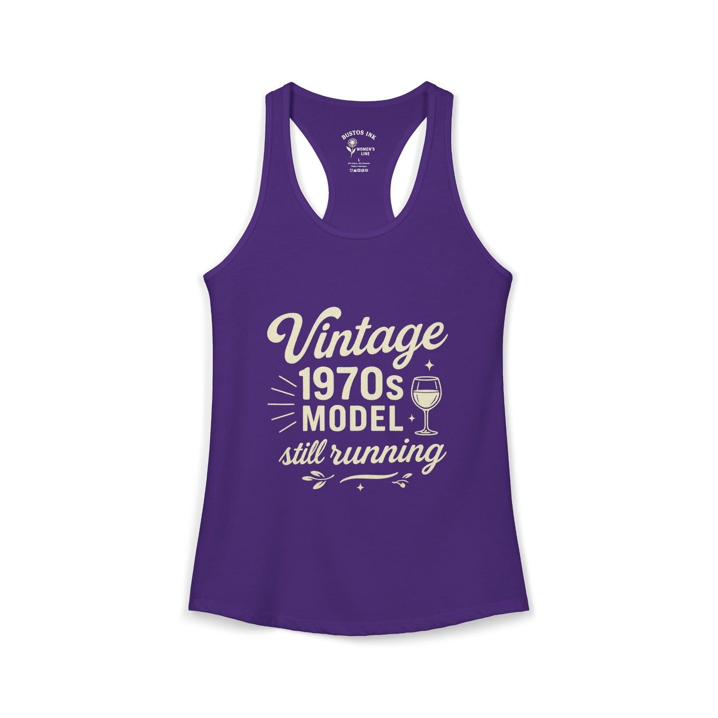 Women's "Vintage 70's Model Still Running" -  Racerback Tank