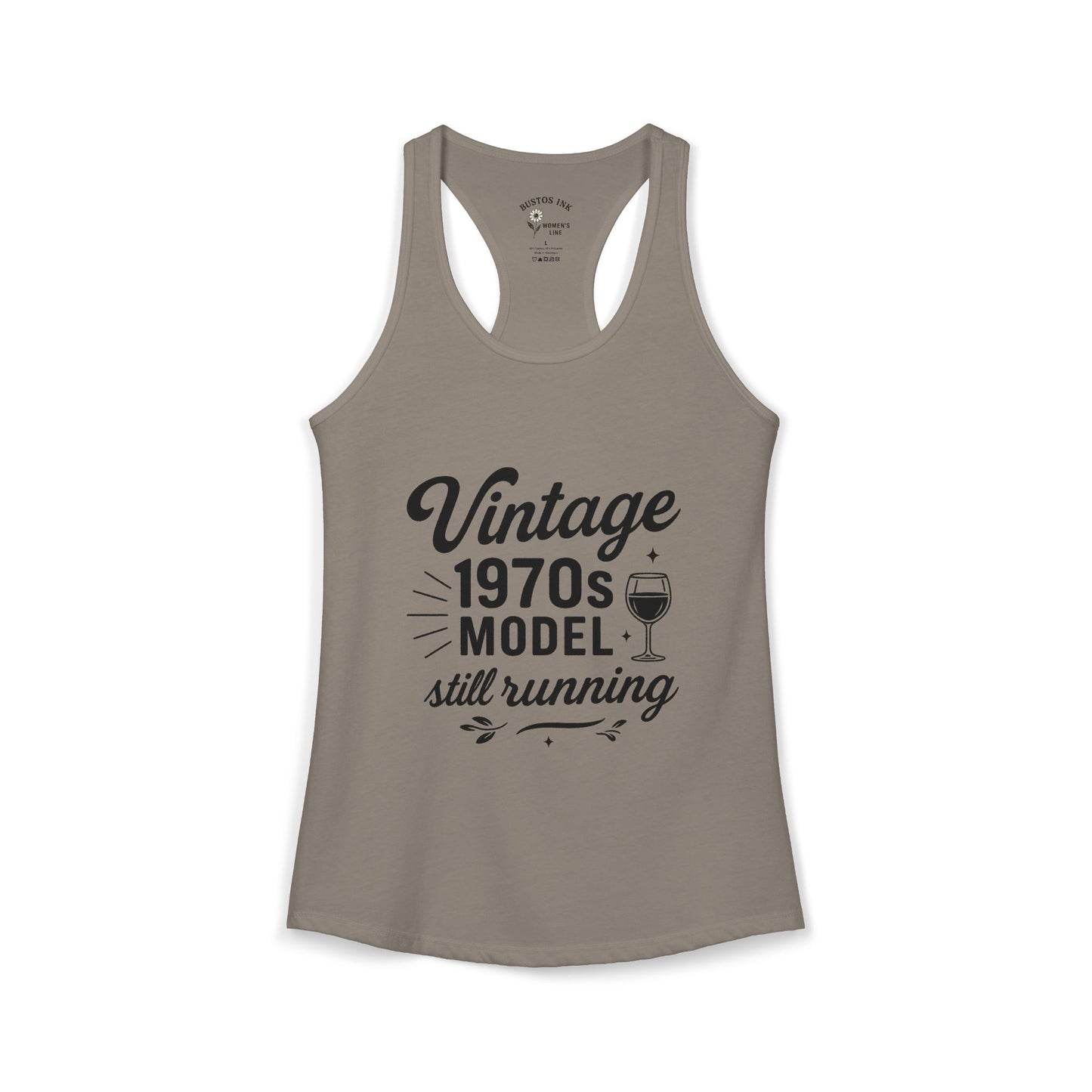 Women's "Vintage 70's Model Still Running" -  Racerback Tank