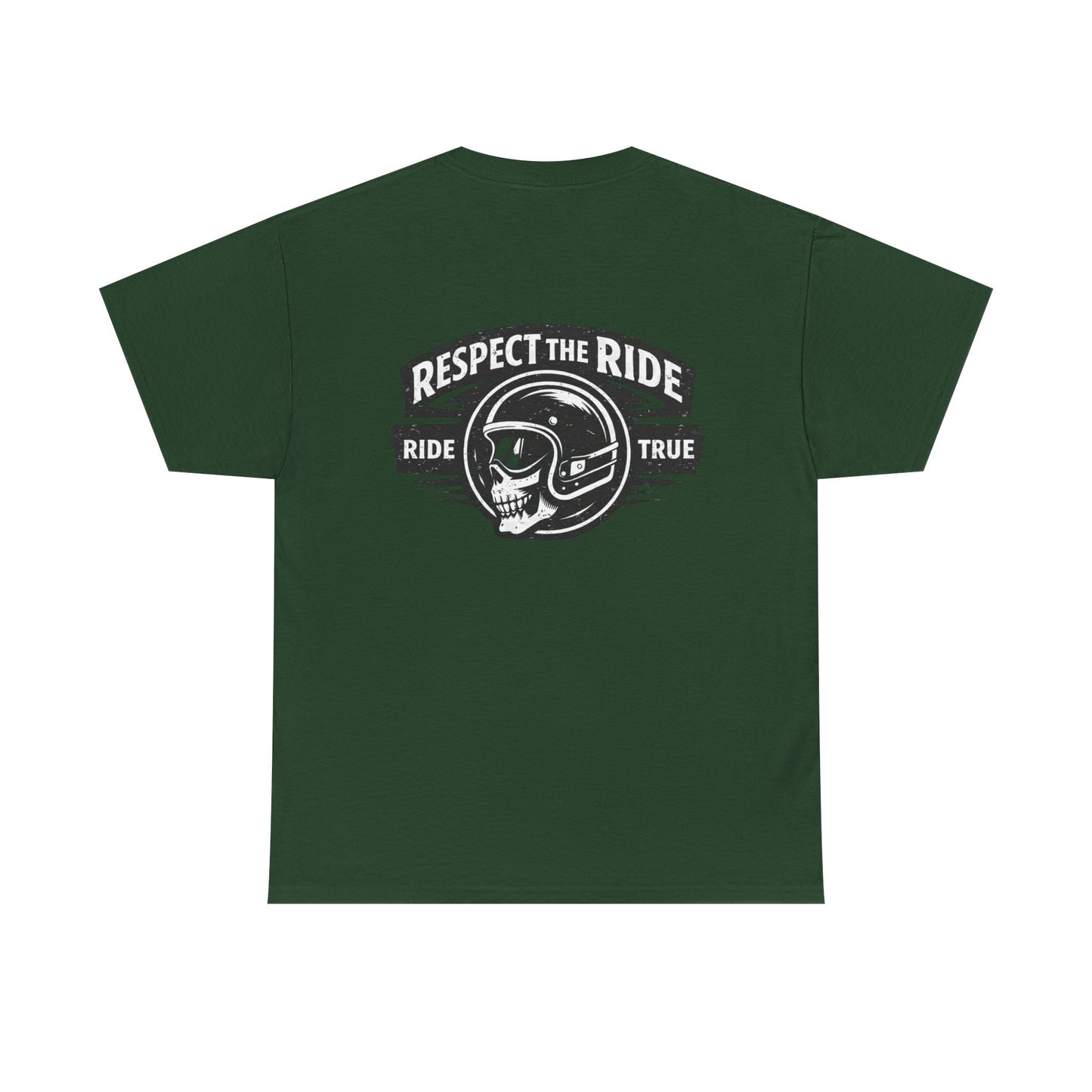 Ride True Skull Helmet Tee — "Respect the Ride" Biker T-Shirt