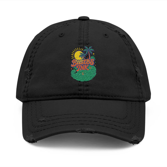 Bustos Ink Beach Distressed Embroidered Cap