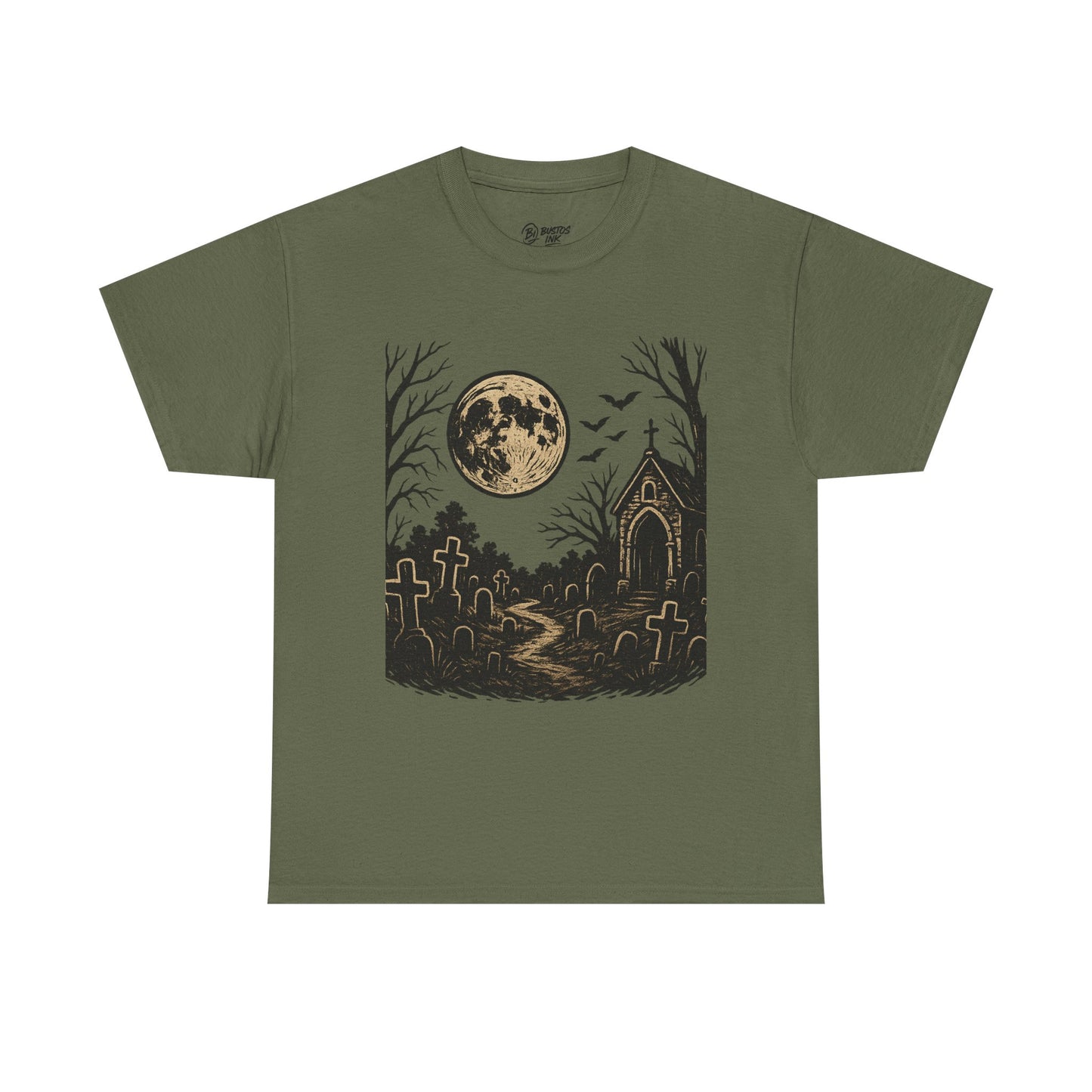 Spooky Moonlight Unisex Tee - Halloween Apparel, Graphic T-Shirt, Gothic Style, Fall Wardrobe, Casual Outfit
