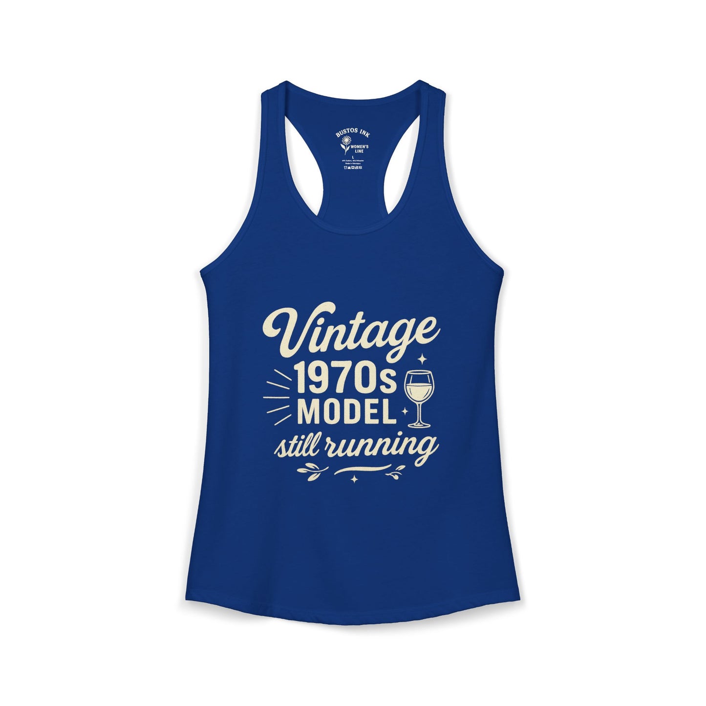 Women's "Vintage 70's Model Still Running" -  Racerback Tank