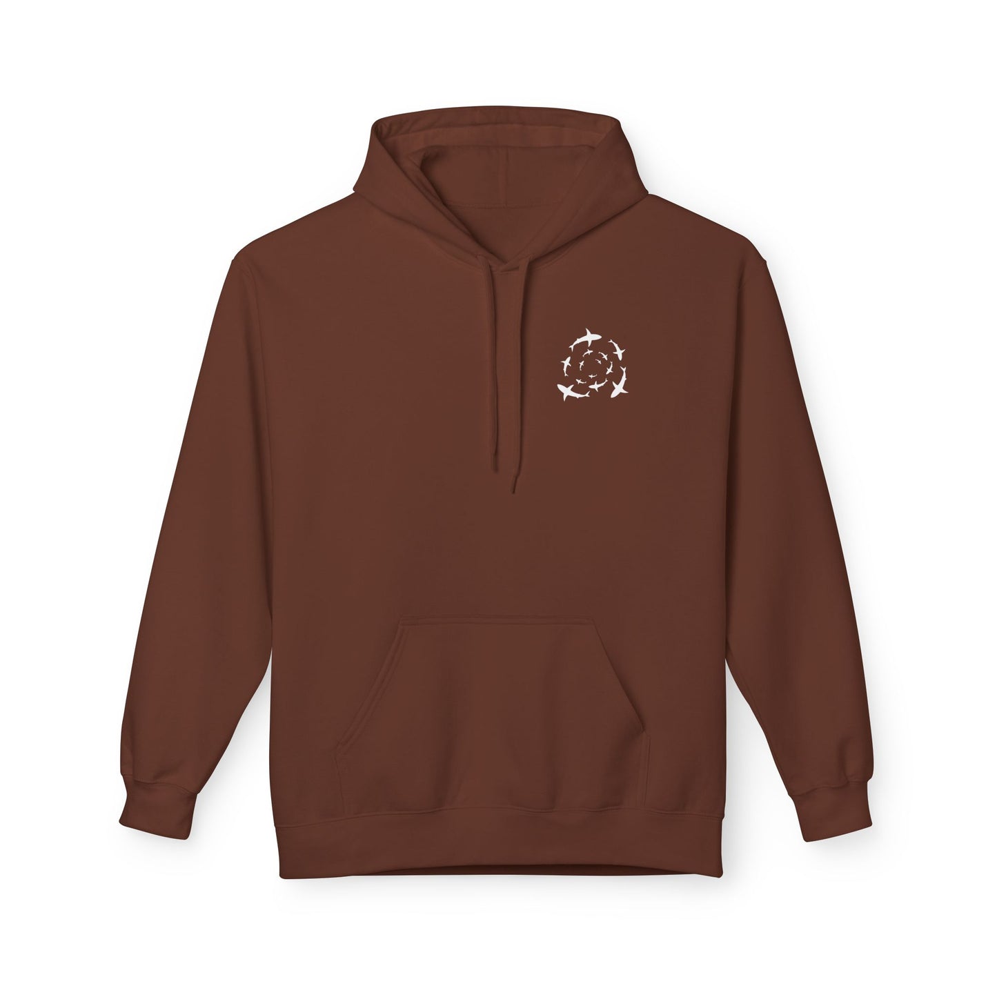Shark Word Art Hoodie - Unisex Fleece Sweatshirt