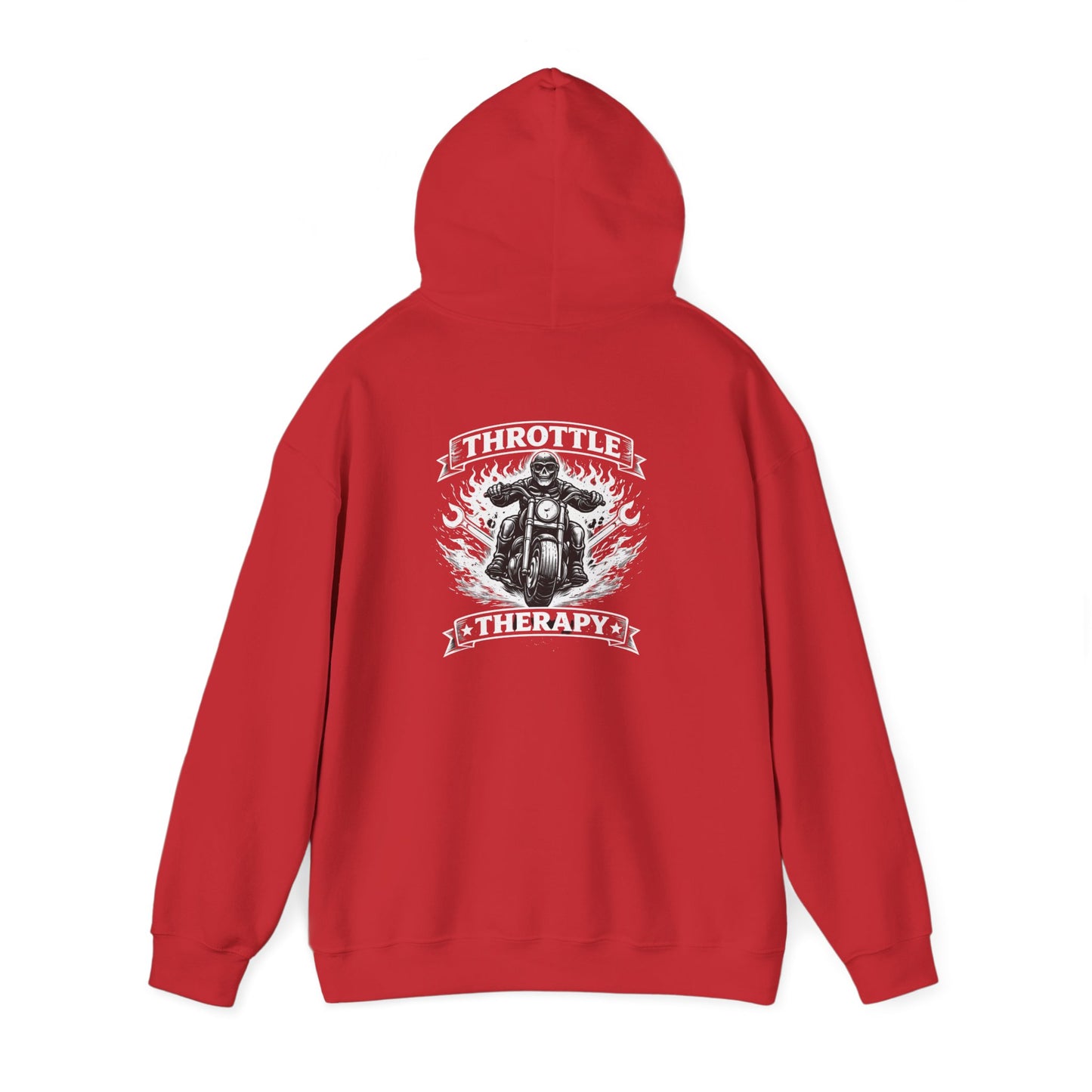 Motorcycle Therapy Hoodie — Biker Skull Rider Pullover