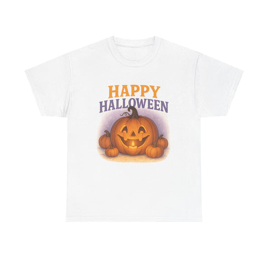 Halloween Pumpkin Unisex Cotton Tee, Fall Apparel, Costume Party Shirt, Spooky Season T-Shirt, Halloween Gift Idea