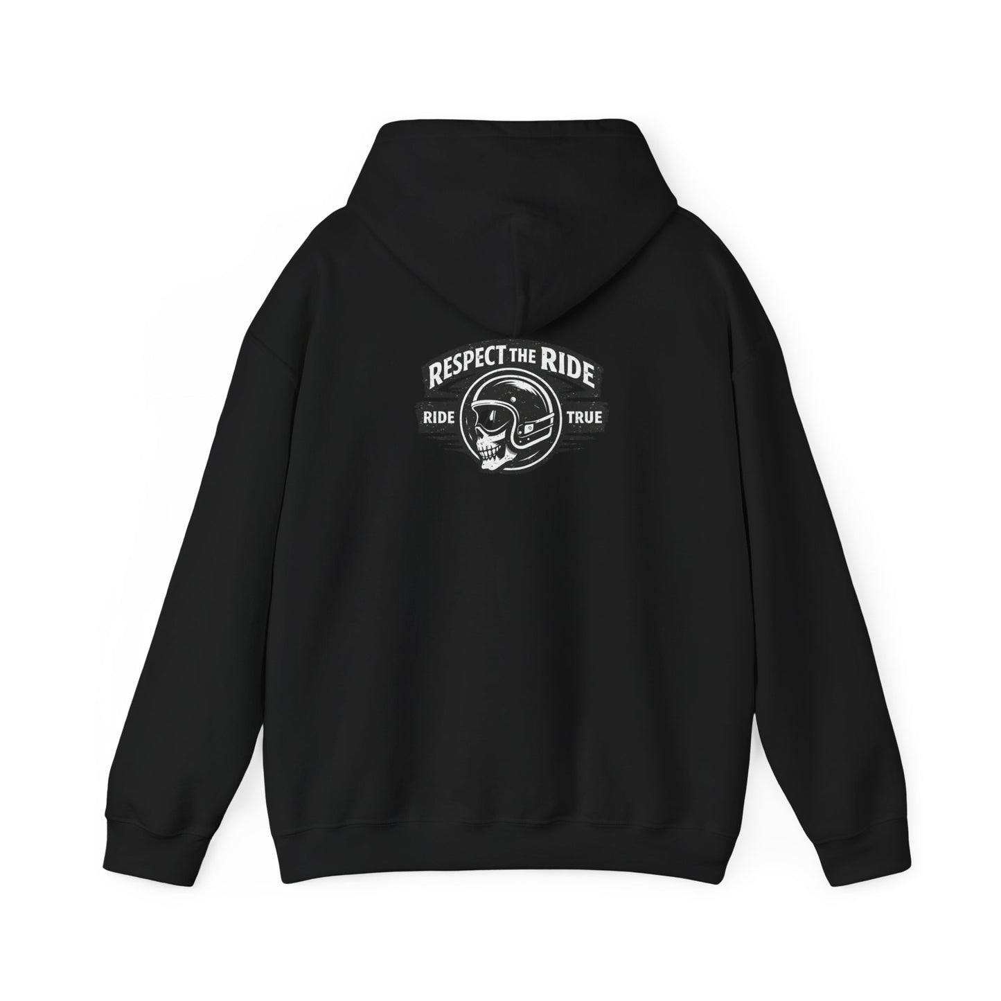 Hoodie - "Respect the Ride" Skull Motorcycle Graphic Pullover