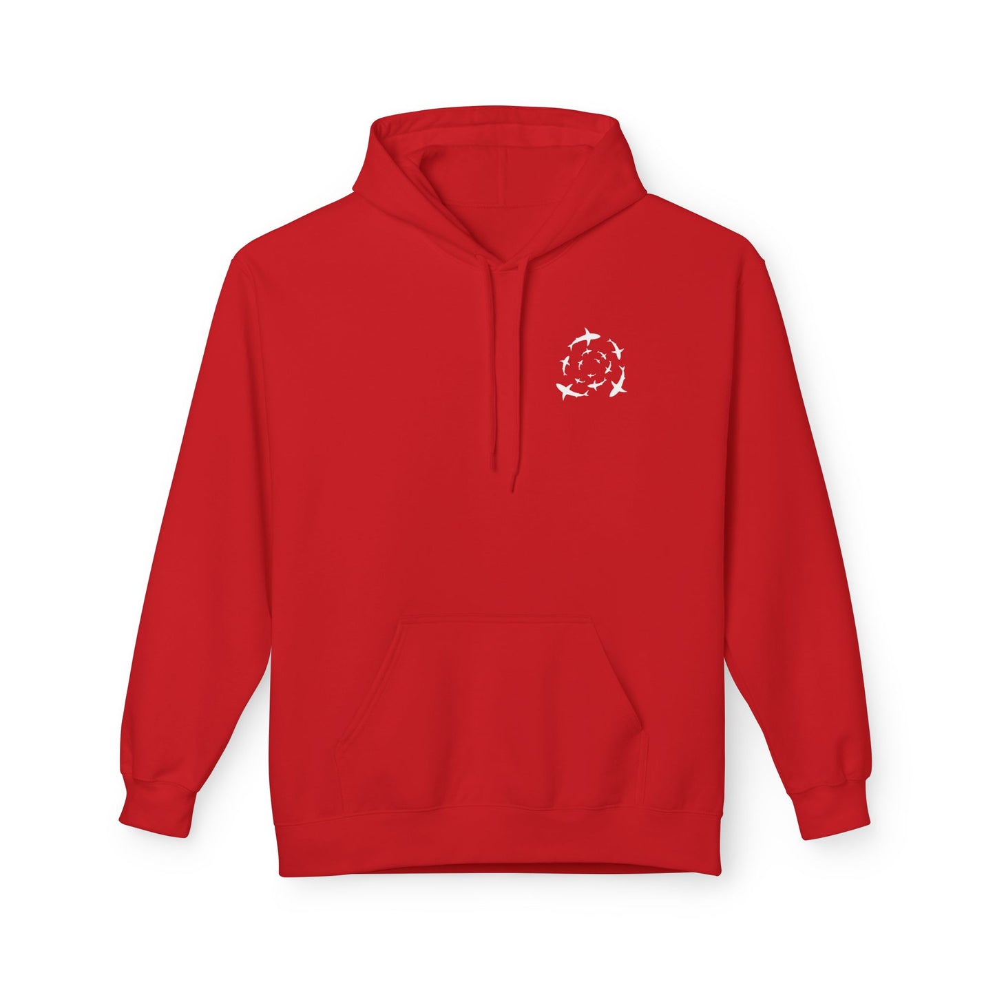 Shark Word Art Hoodie - Unisex Fleece Sweatshirt
