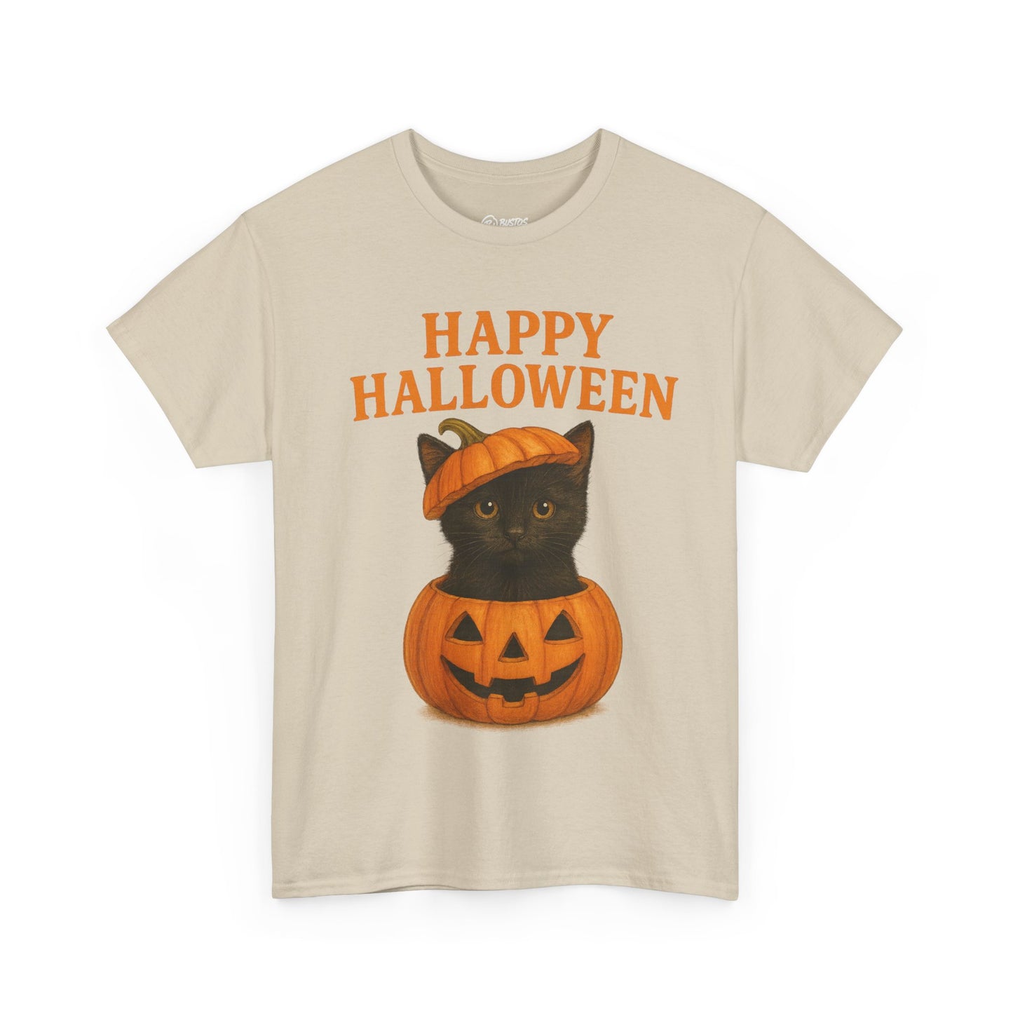 Halloween Cat Unisex Cotton Tee, Funny Halloween Shirt, Cute Cat T-Shirt, Spooky Season Wear, Gift for Cat Lovers