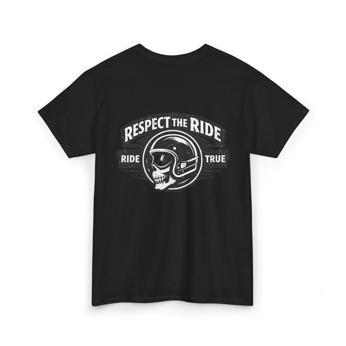 Ride True Skull Helmet Tee — "Respect the Ride" Biker T-Shirt