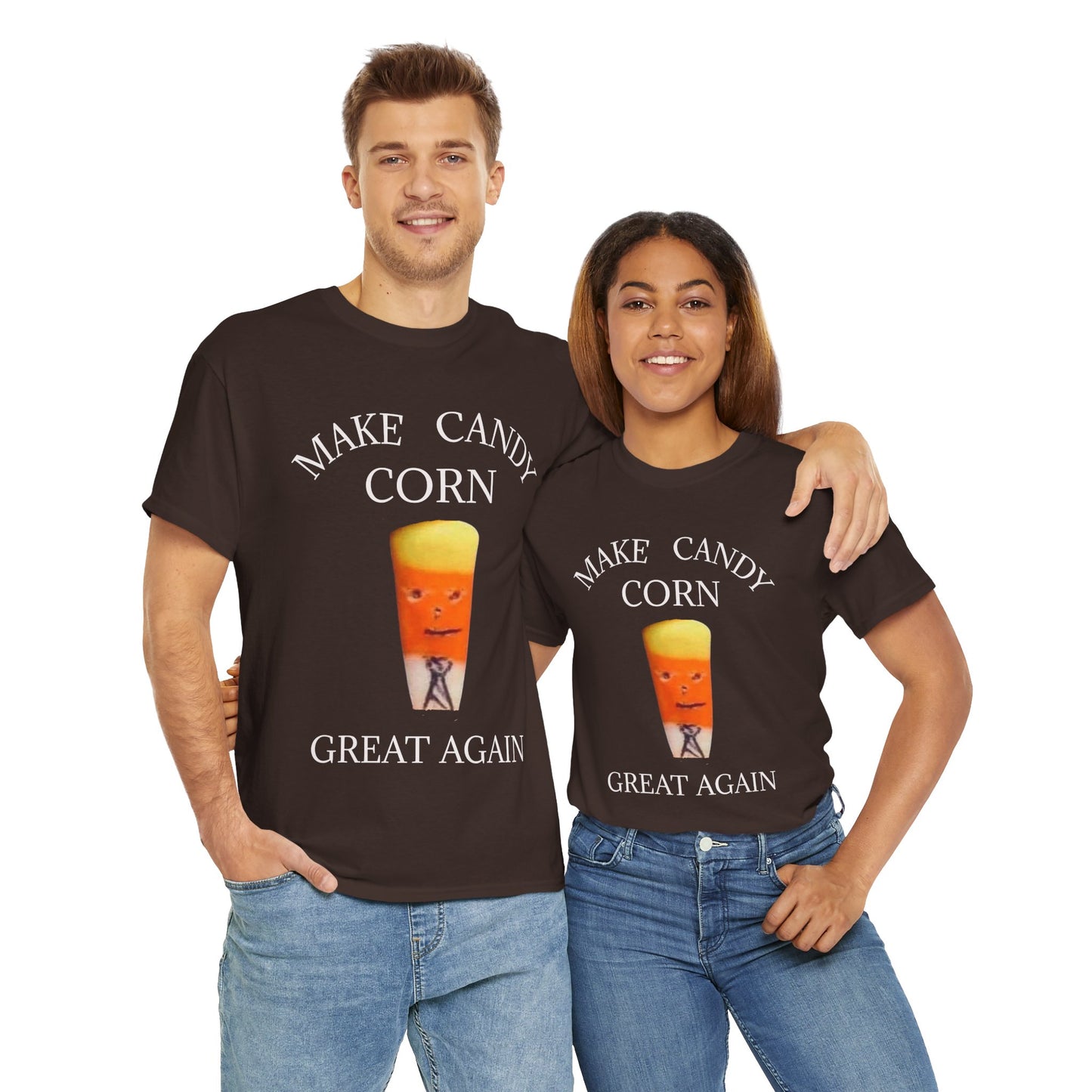 Halloween Tee, Funny Candy Corn Unisex Heavy Cotton T-Shirt