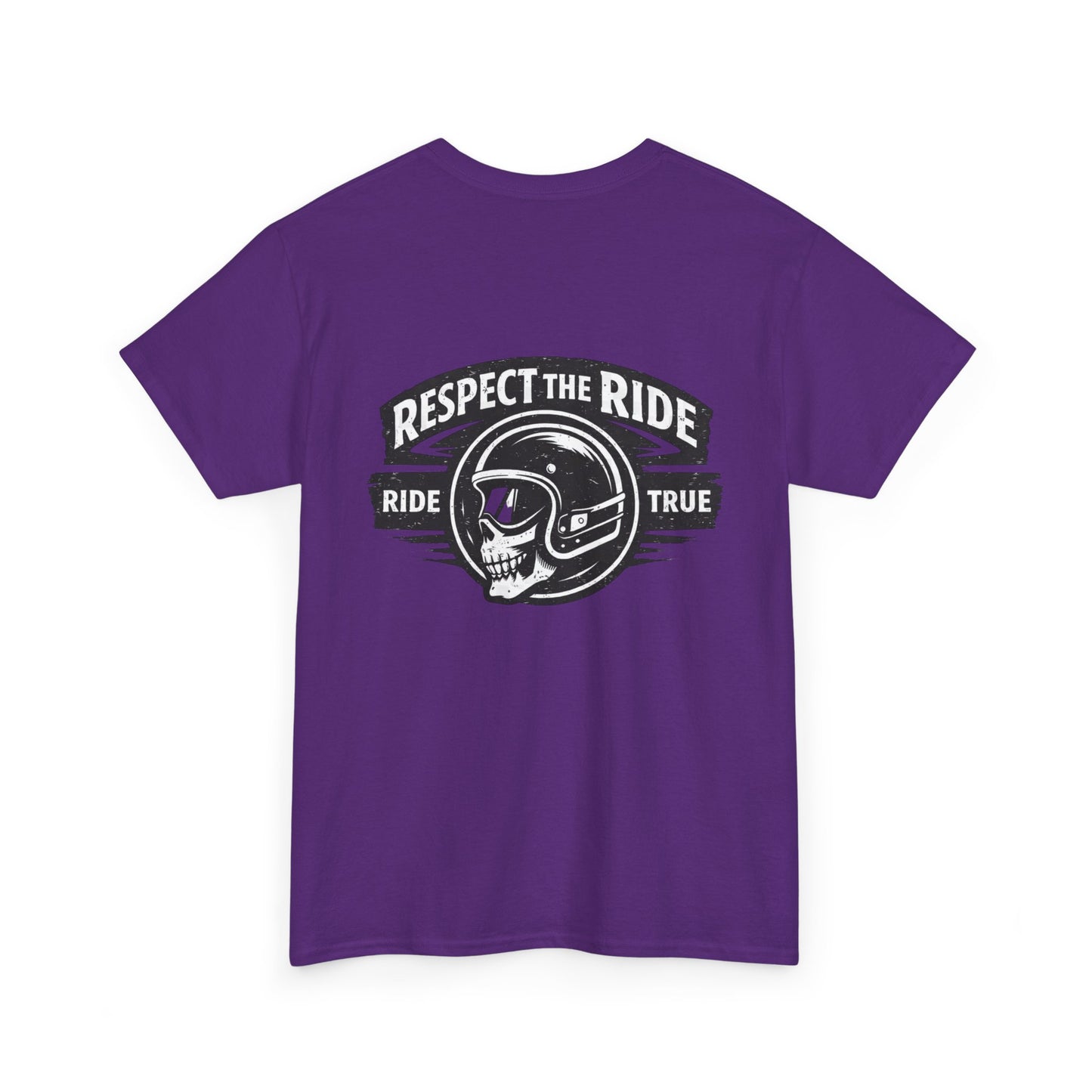 Ride True Skull Helmet Tee — "Respect the Ride" Biker T-Shirt