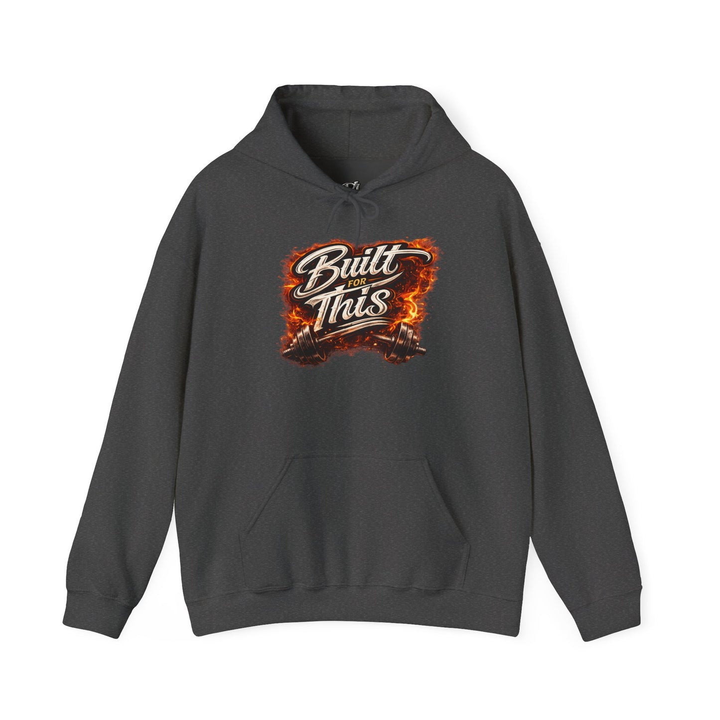 Built for This Hoodie — Fiery Hand-Lettered Graphic Hooded Sweatshirt