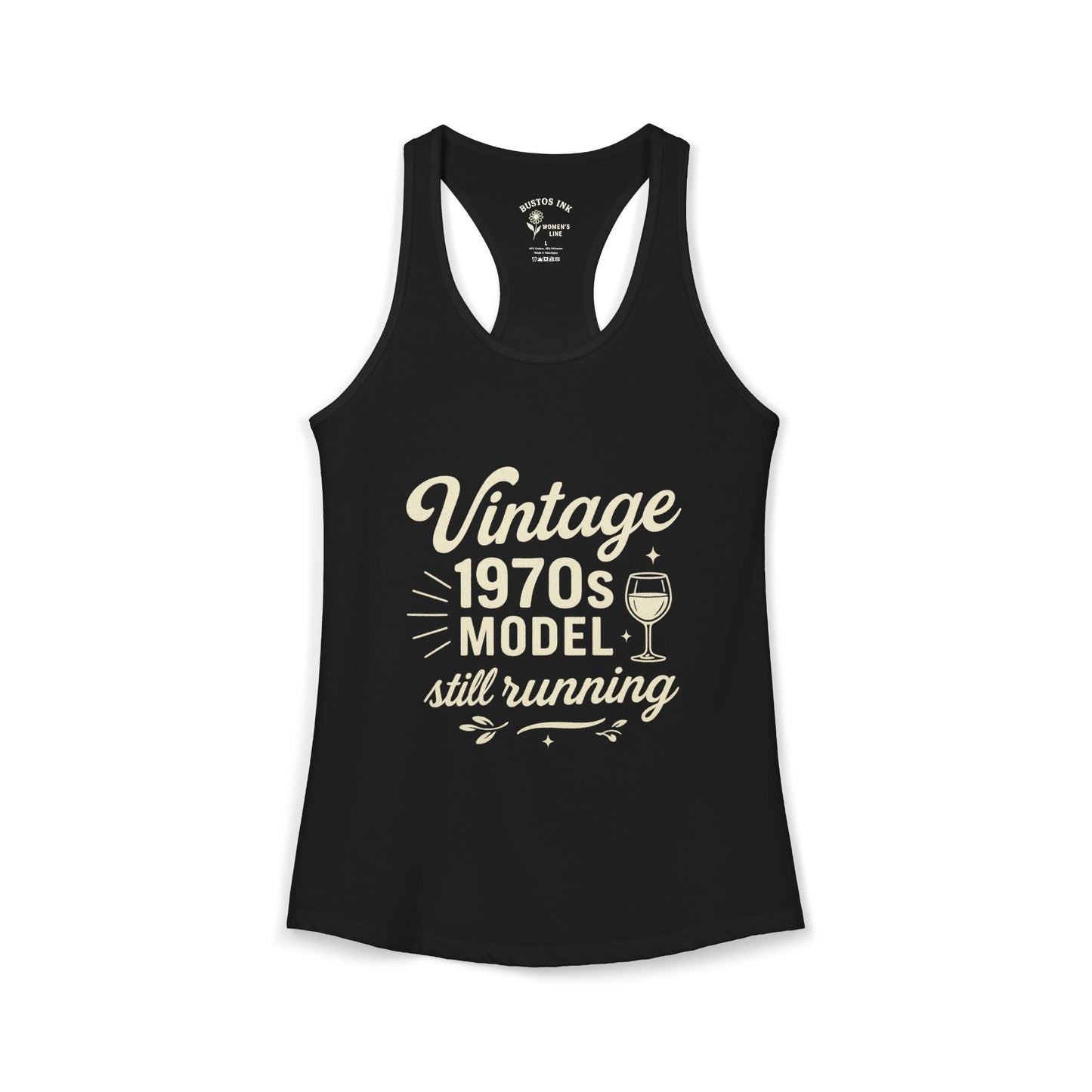 Women's "Vintage 70's Model Still Running" -  Racerback Tank