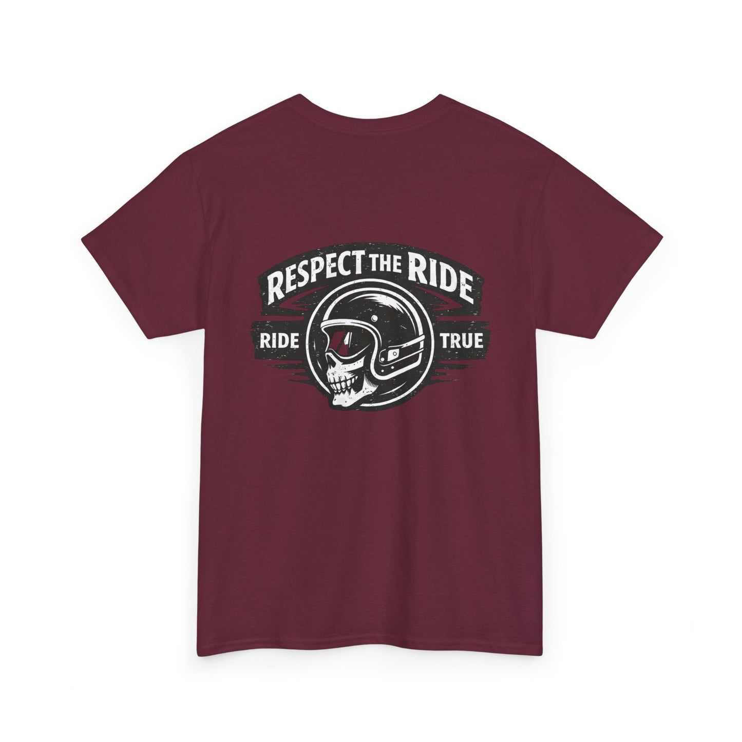 Ride True Skull Helmet Tee — "Respect the Ride" Biker T-Shirt