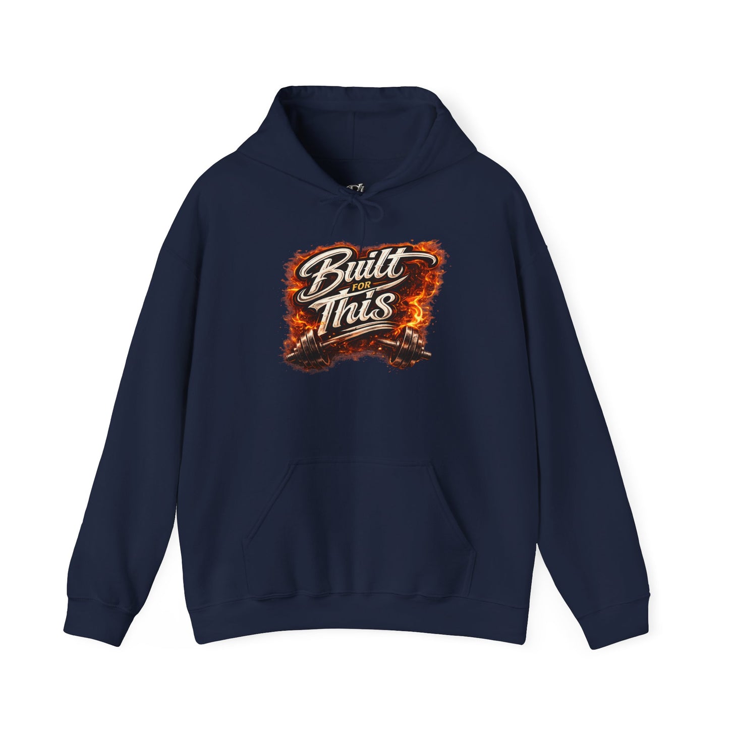 Built for This Hoodie — Fiery Hand-Lettered Graphic Hooded Sweatshirt