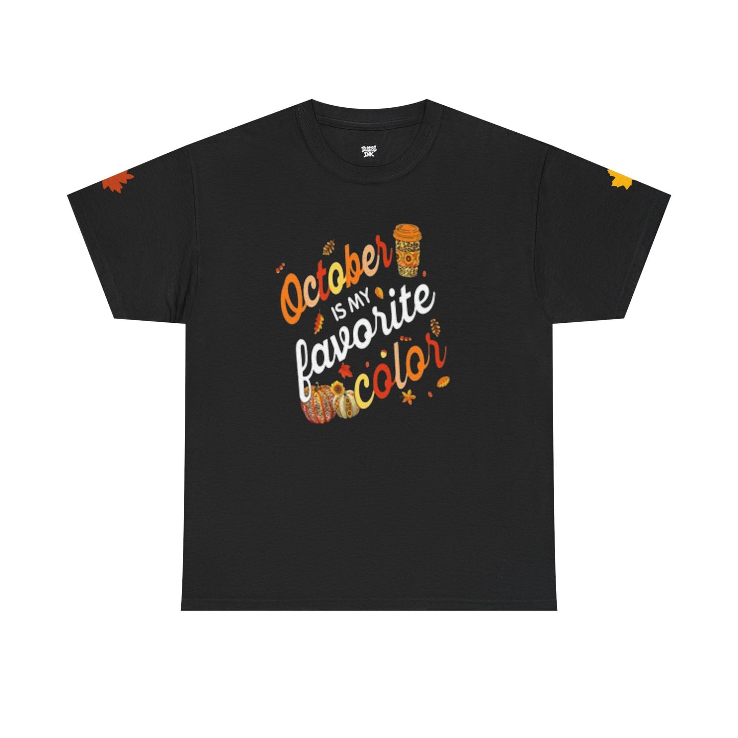 October is my favorite color- Unisex Short Sleeve Heavy Cotton Tee