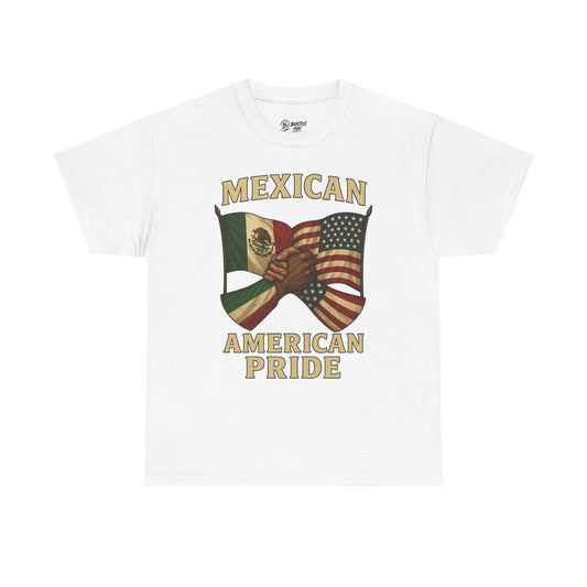 Mexican American Pride Tee, Unisex Cotton T-Shirt for Cultural Celebrations, Independence Day, Heritage Month, Gift for Patriotic Friends