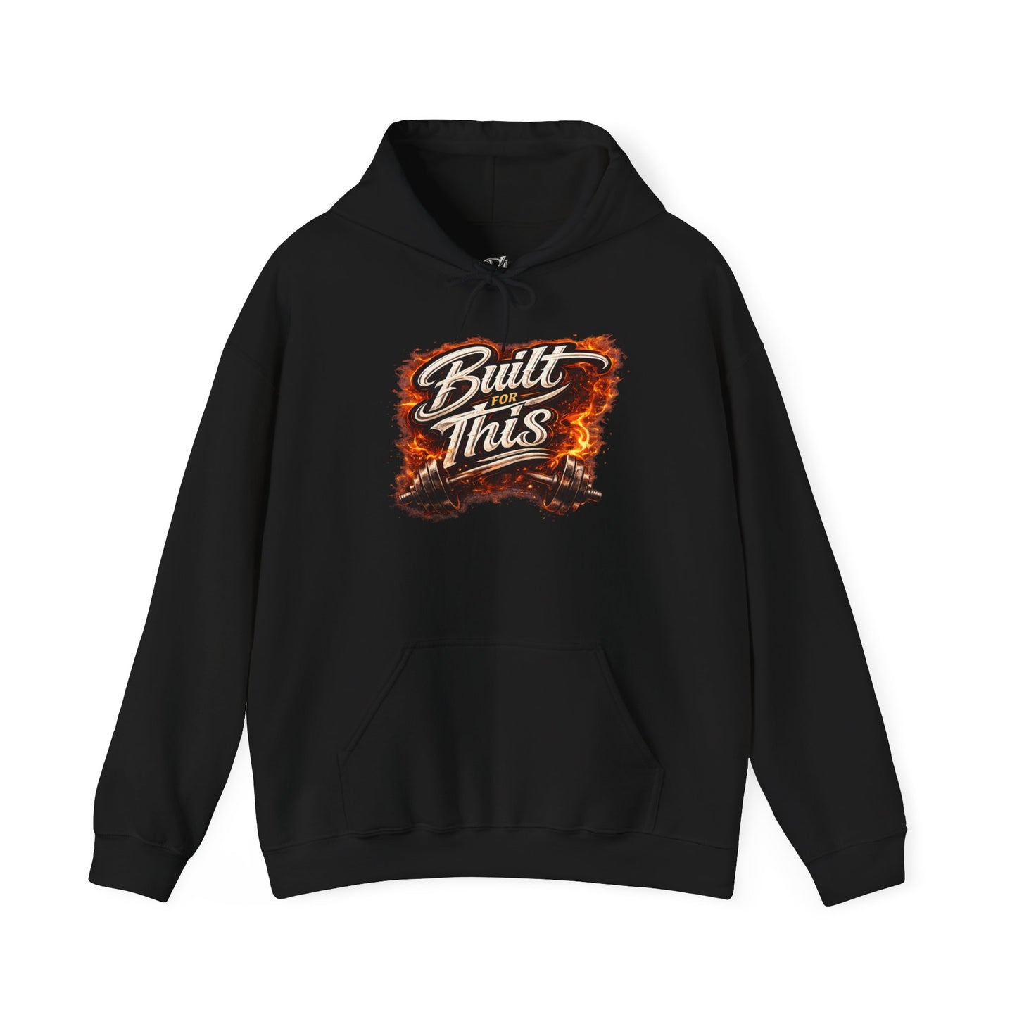 Built for This Hoodie — Fiery Hand-Lettered Graphic Hooded Sweatshirt