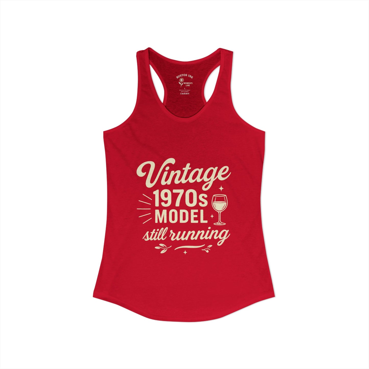 Women's "Vintage 70's Model Still Running" -  Racerback Tank