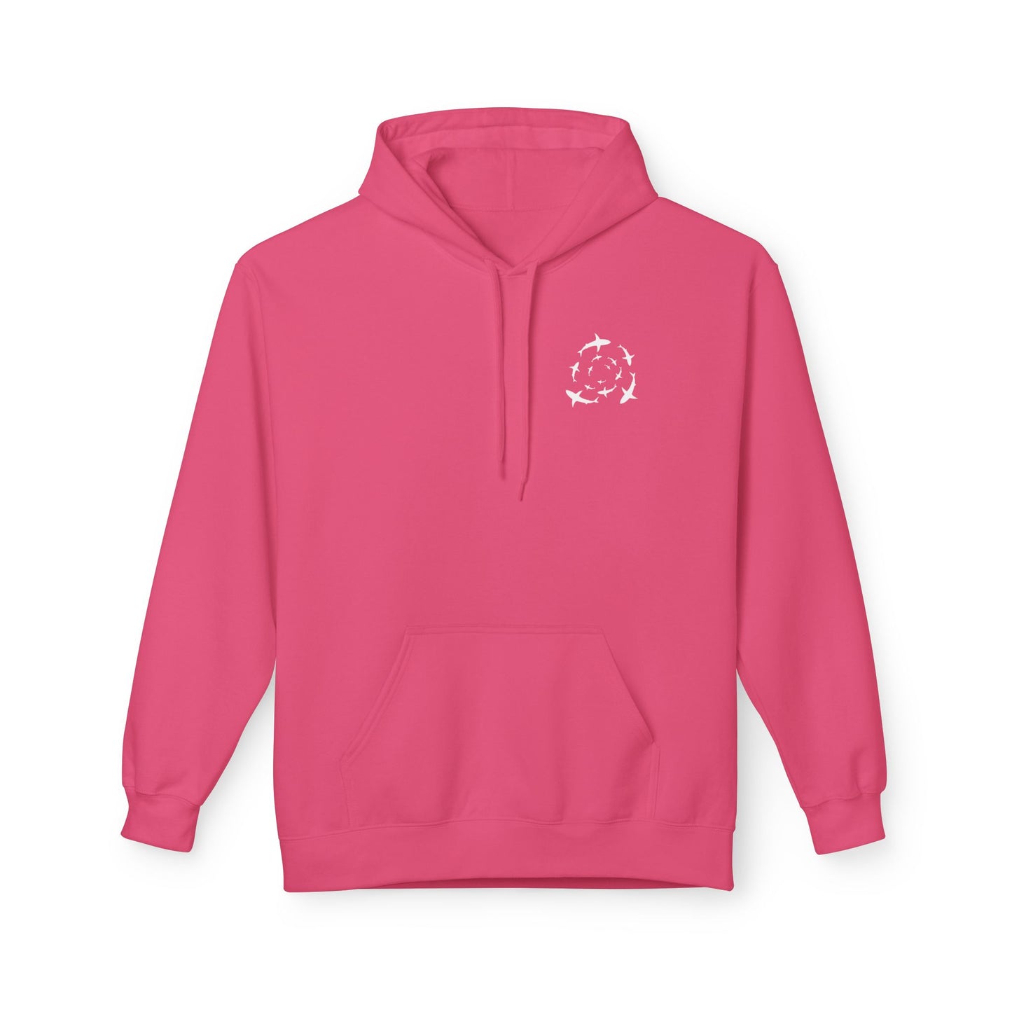 Shark Word Art Hoodie - Unisex Fleece Sweatshirt