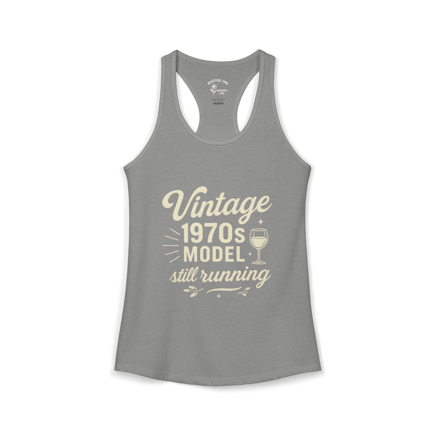 Women's "Vintage 70's Model Still Running" -  Racerback Tank