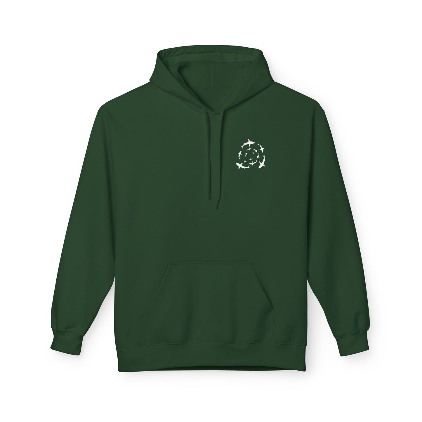 Shark Word Art Hoodie - Unisex Fleece Sweatshirt