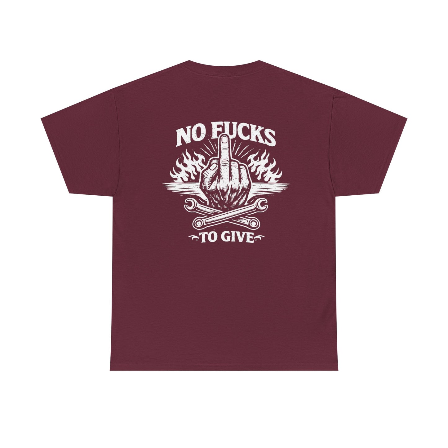 No Fucks To Give T-Shirt — Middle Finger Flame Graphic Tee