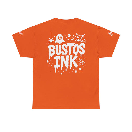 Spooky Bustos Ink Graphic Tee for Halloween Lovers, Casual Tee for Unisex, Streetwear Fashion, Ghost Print Shirt, Perfect Gift for Spooky Season