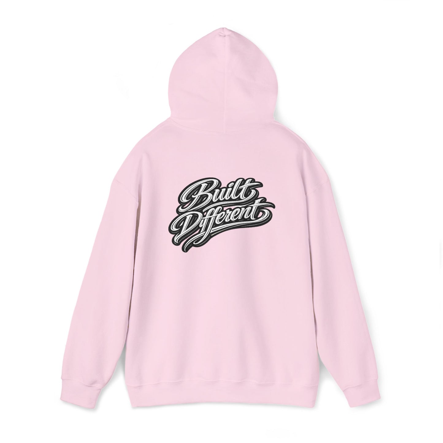 Built Different Hoodie — Vintage Script Logo Pullover
