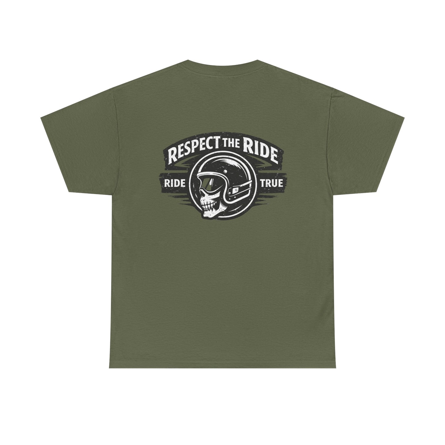 Ride True Skull Helmet Tee — "Respect the Ride" Biker T-Shirt