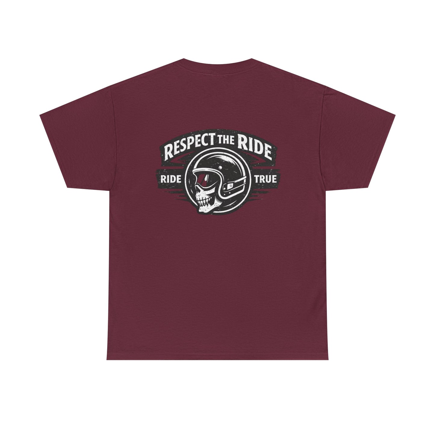 Ride True Skull Helmet Tee — "Respect the Ride" Biker T-Shirt