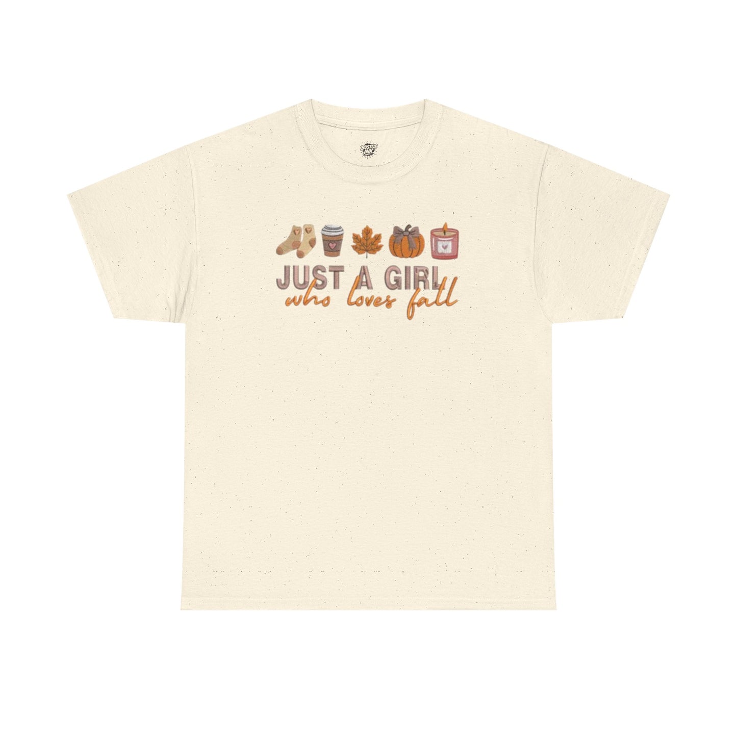Just a Girl Who Loves Fall- Unisex Heavy Cotton Short Sleeve Tee