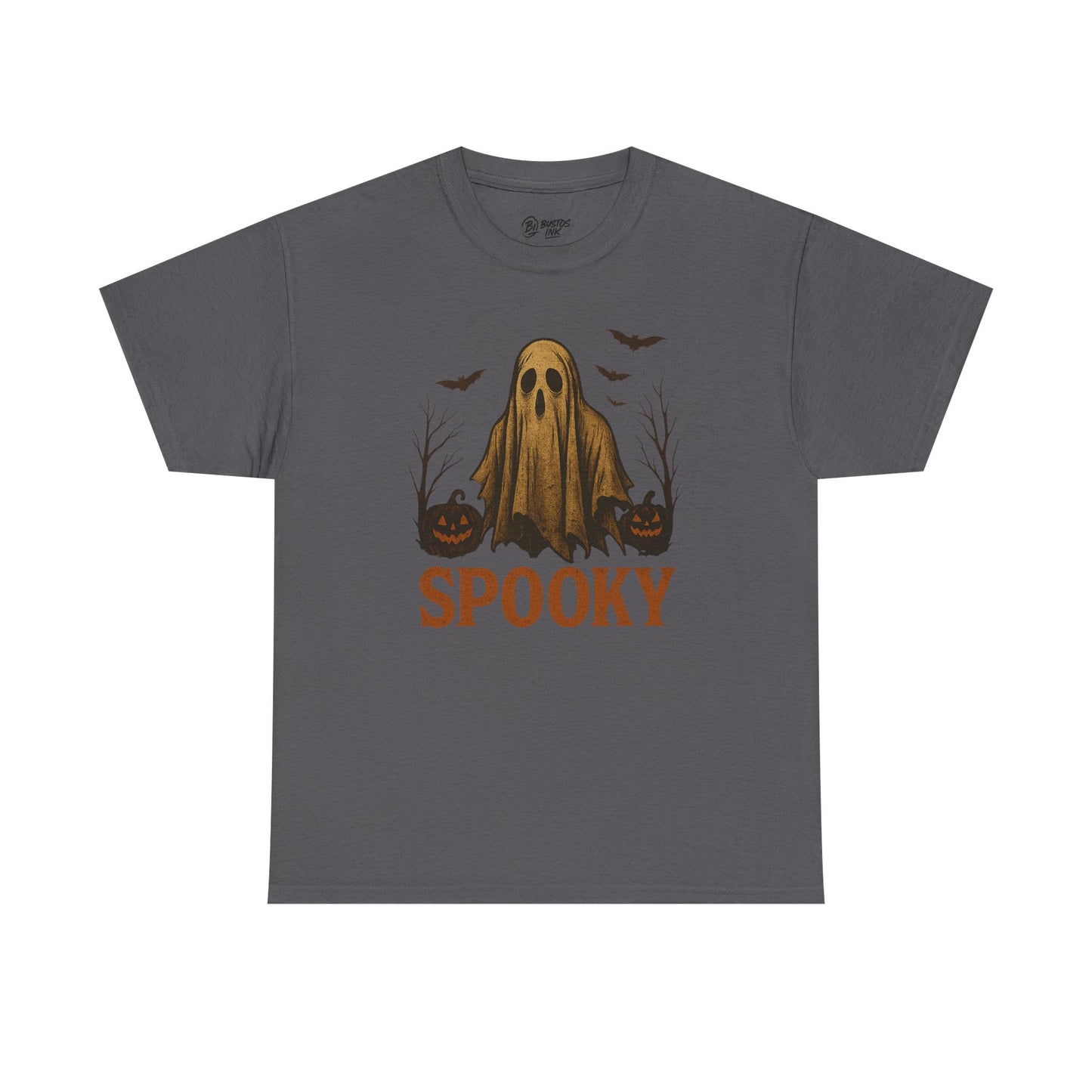 Spooky Ghost Unisex Heavy Cotton Tee, Halloween Shirt, Fall Fashion, Graphic Tee, Casual Wear, Costume Top
