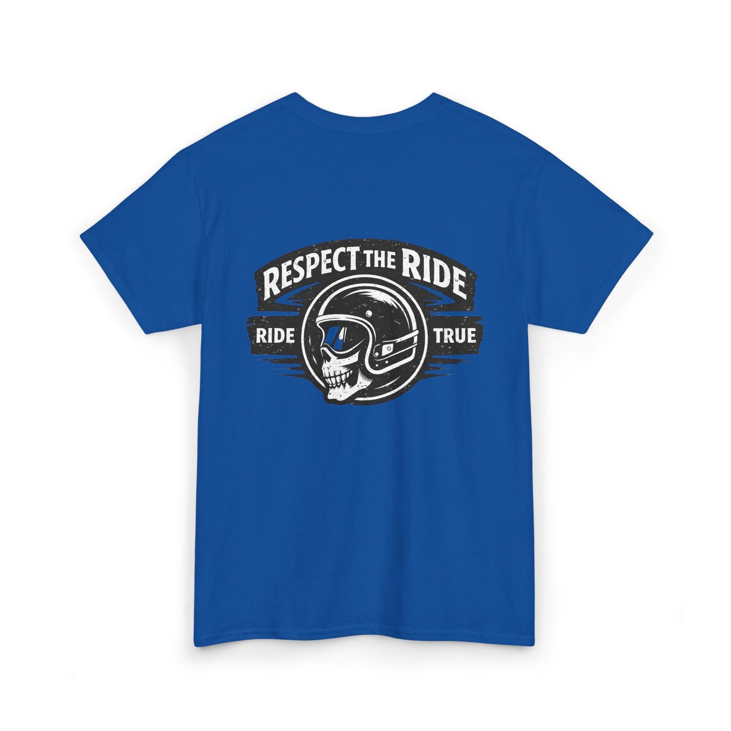 Ride True Skull Helmet Tee — "Respect the Ride" Biker T-Shirt