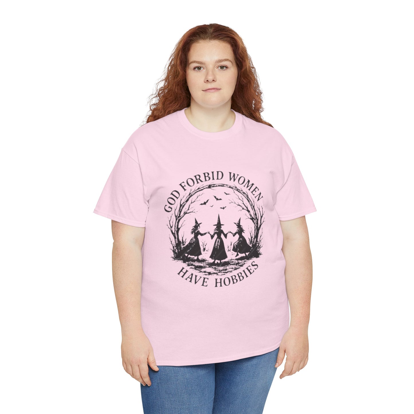 Unisex Heavy Cotton Tee-God Forbid Women Have Hobbies