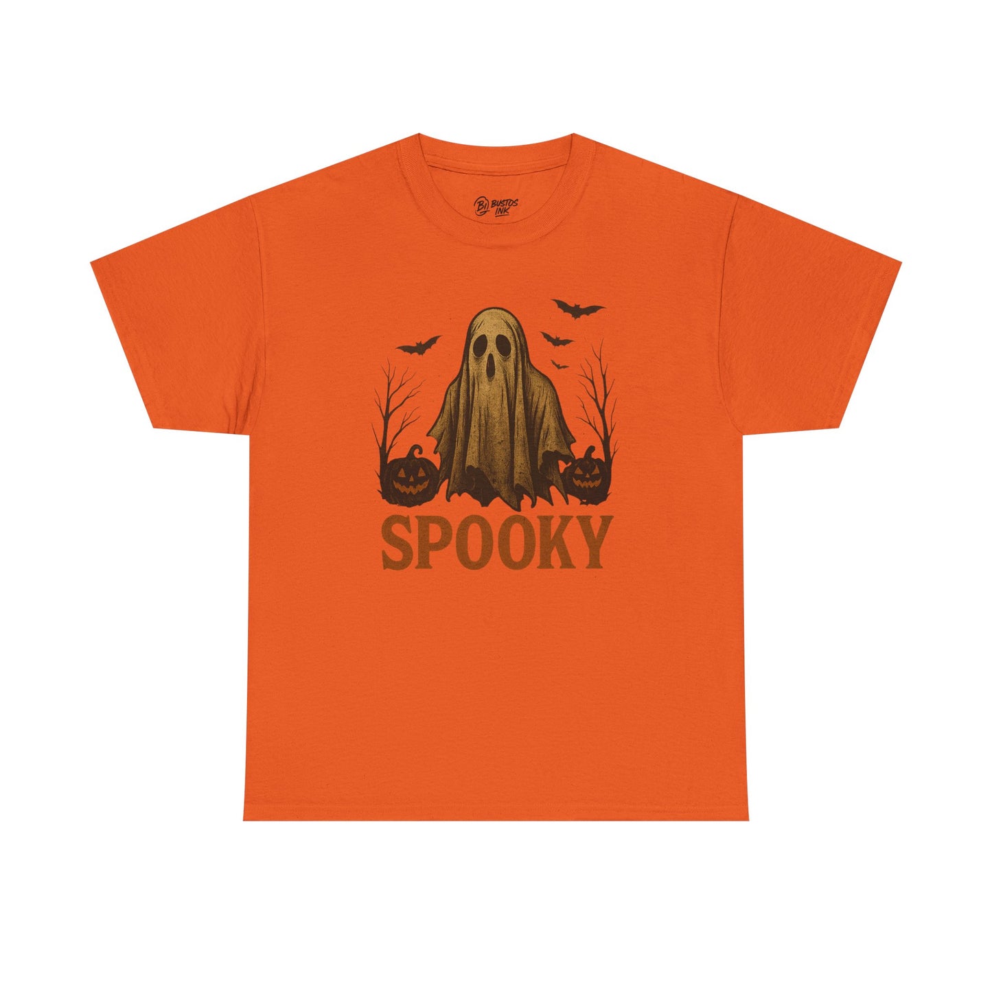 Spooky Ghost Unisex Heavy Cotton Tee, Halloween Shirt, Fall Fashion, Graphic Tee, Casual Wear, Costume Top
