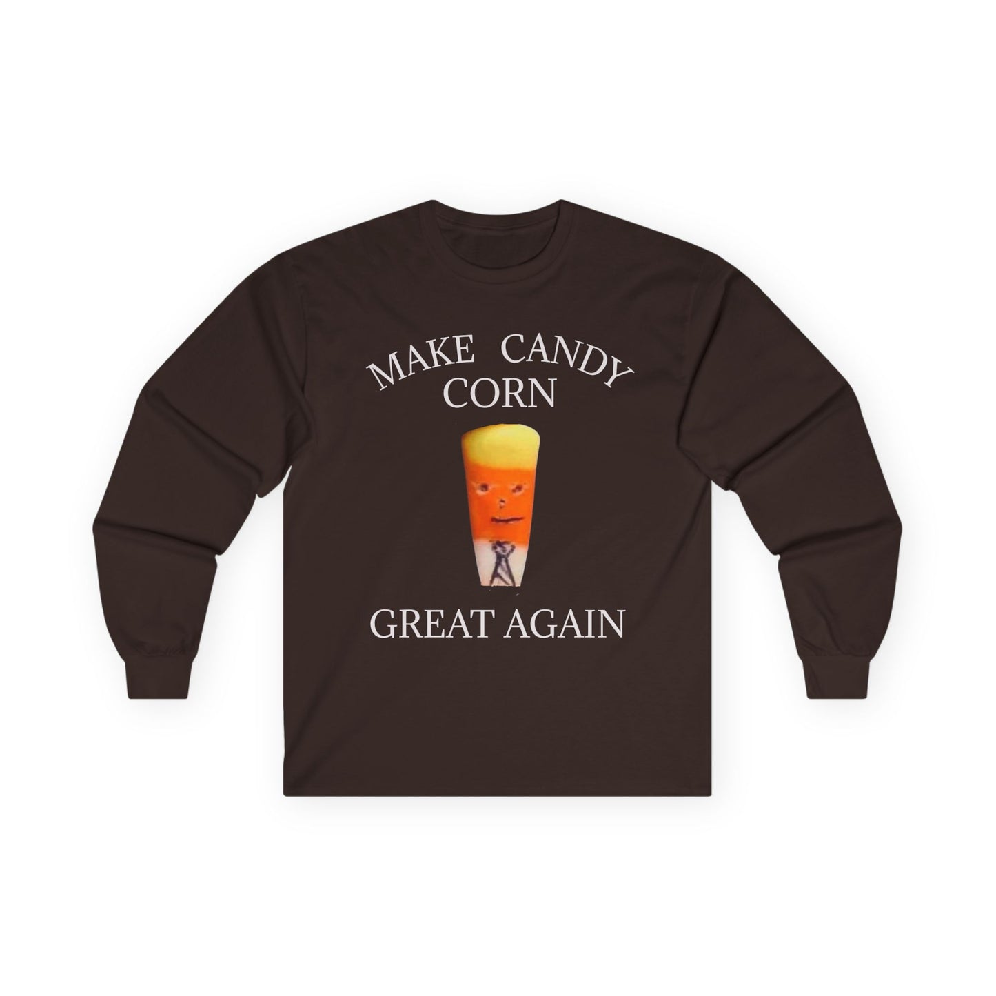 Funny Halloween Long Sleeve Tee - Make Candy Corn Great Again