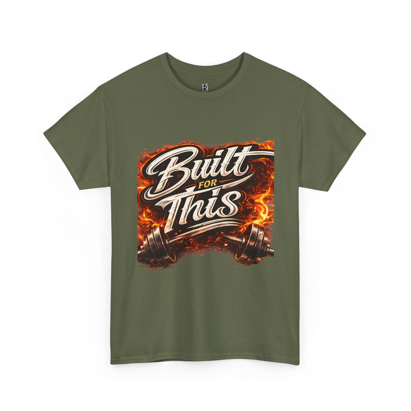 Built For This T-Shirt — Motivational Flame Crew Tee